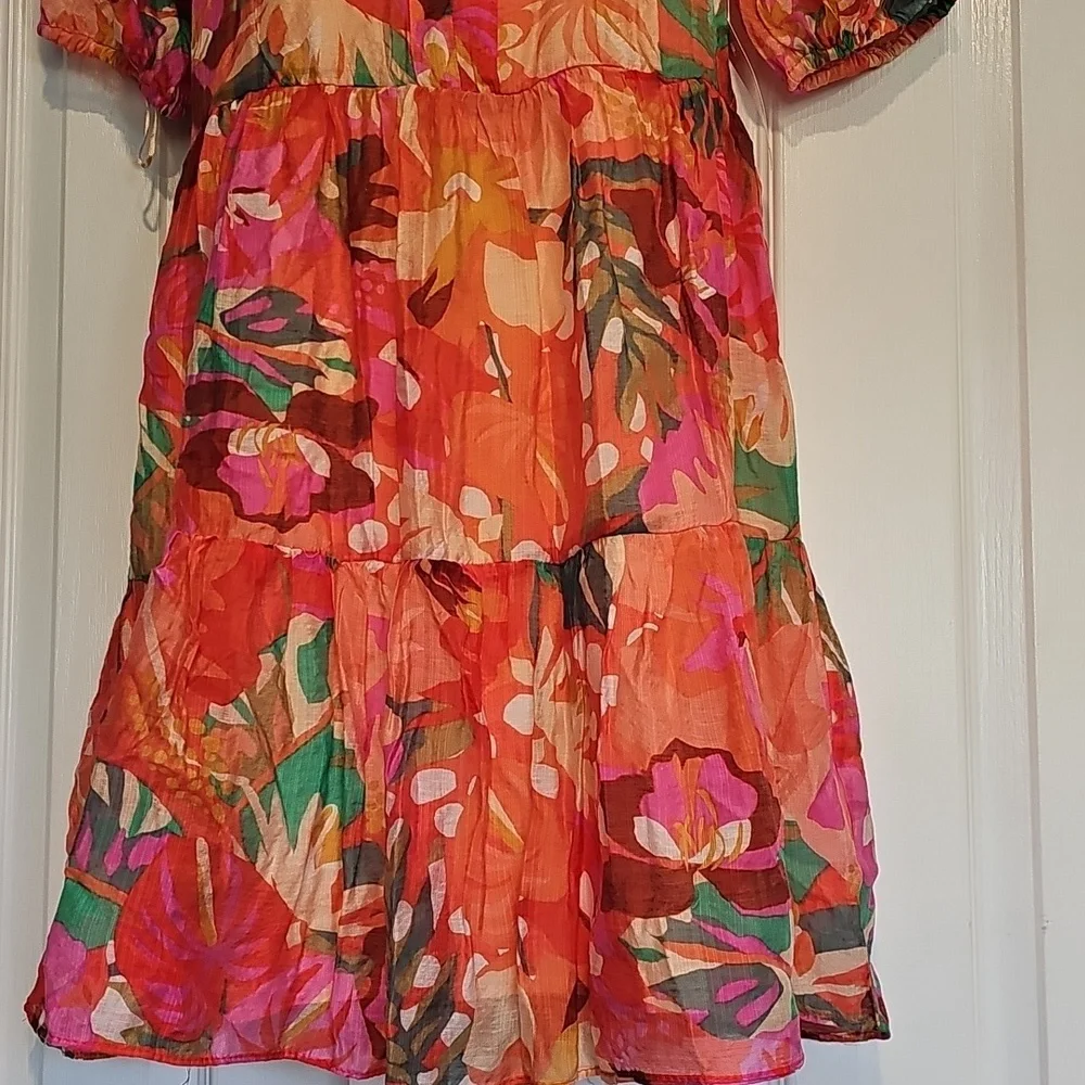 1 State Floral Mini Dress Sz Xs NWT - Picture 4 of 11